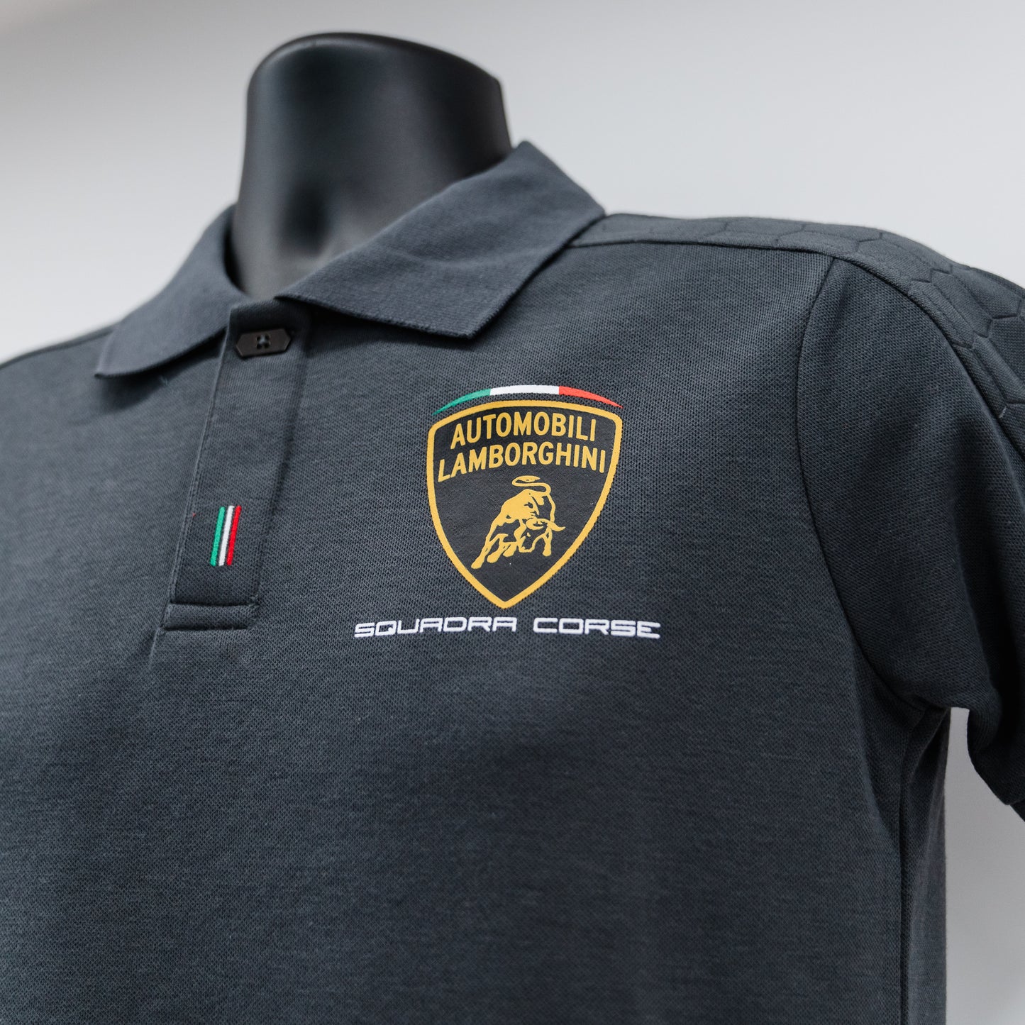 Men's Lamborghini Squadra Corse Travel Polo Grey